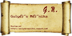 Gulyás Mónika névjegykártya